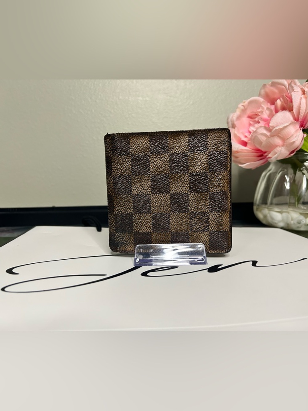 Authentic Vintage Louis Vuitton Damier Brown Checkered Bifold Wallet
